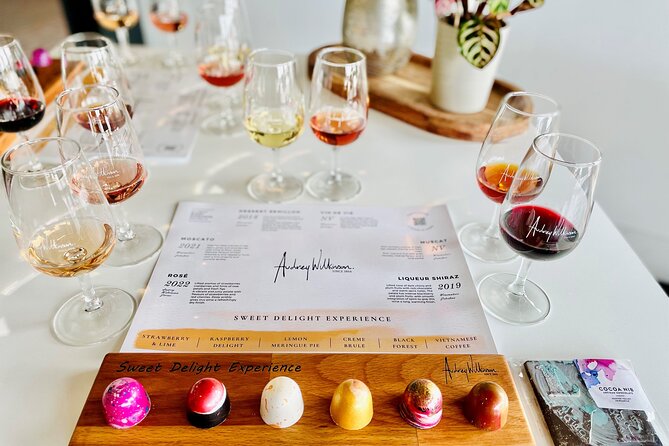 Audrey Wilkinson Vineyard - Sweet Indulgence Experience - What Happens in the 45 Minutes: Sparkling Welcome to Take-Home Treats