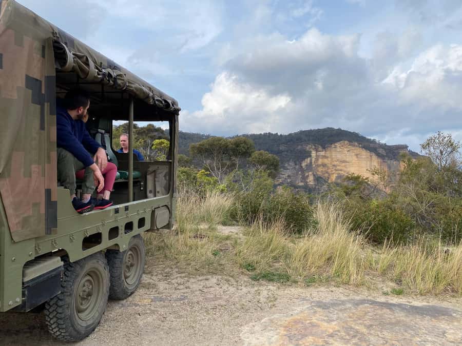 Blue Mountains 3 Hour Army Truck Adventures - Riding an ex-army Land Rover: the whole point is the angle