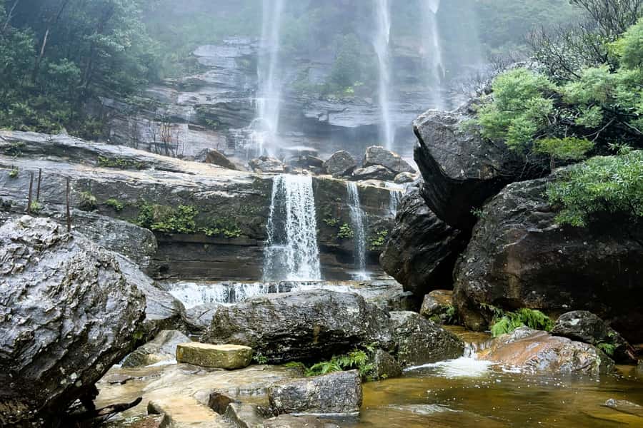 Blue Mountains Sunset Waterfalls Wildlife Tour From Sydney - Wentworth Falls: Waterfall Views Are Great, But the Stairs Are the Real Event