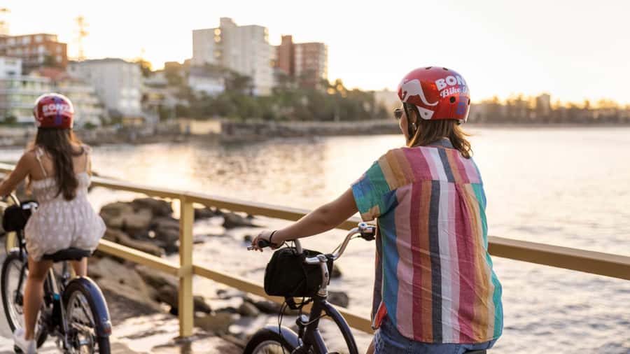 Breathtaking Manly Beach Bicycle and Sunset Cruise Tour - From The Rocks Meeting Point to Harbour Views You Can’t Recreate