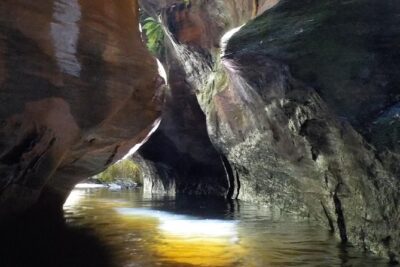 Canyoning at Twister and Rocky Creek: Two Canyons In One Day - The 30-Minute Valley Walk to Rocky Creek (And Waterfall Lunch Views)