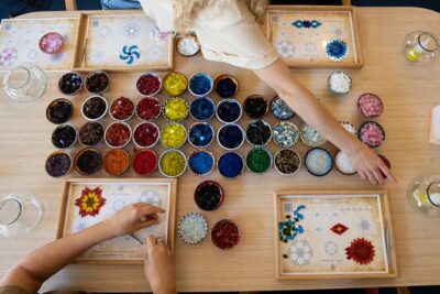 Mosaic Art Classes Sydney: Turkish Lamp Workshop - Picking Your Colors and Geometric Design
