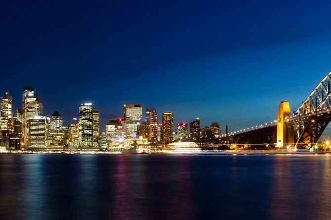 Private Sydney at Night Cruise for two guests - Cruising Under the Harbour Bridge and Close to the Opera House
