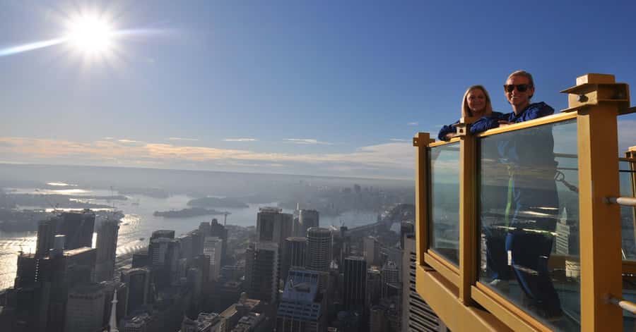 Skywalk at The Sydney Tower Eye: Ticket & Tour - The Skywalk itself: glass floor, no cameras, and a photo option