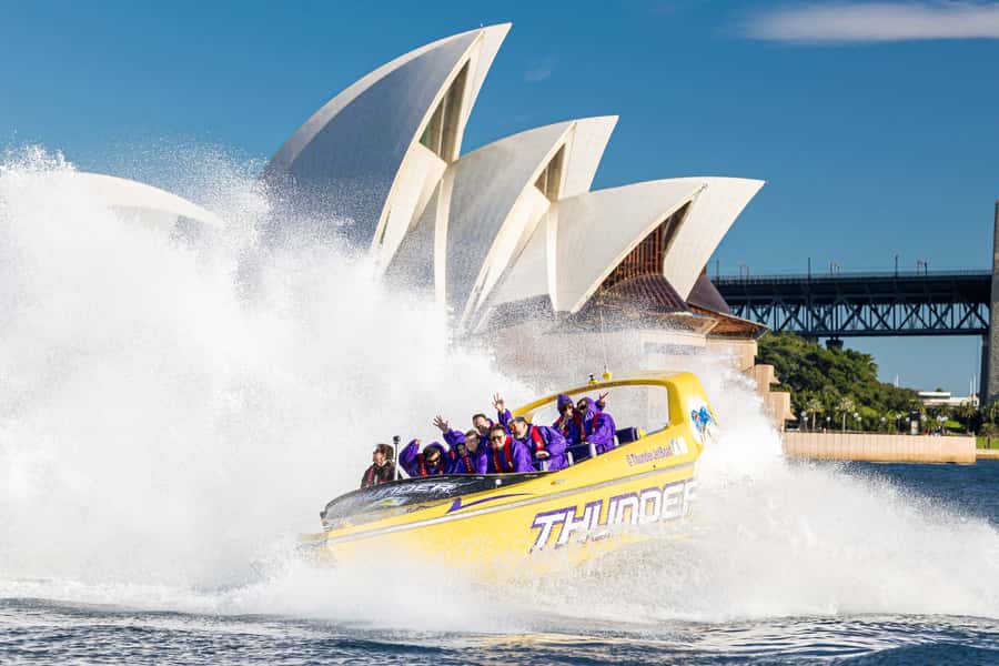 Sydney Harbour: 45-Minute Extreme Adrenaline Rush Ride - What’s Included: Life Jacket, Poncho, and Locker Access