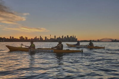 Sydney Harbour Sunset Dinner Paddle - Rose Bay to Milk Beach: a photo stop that also helps you reset