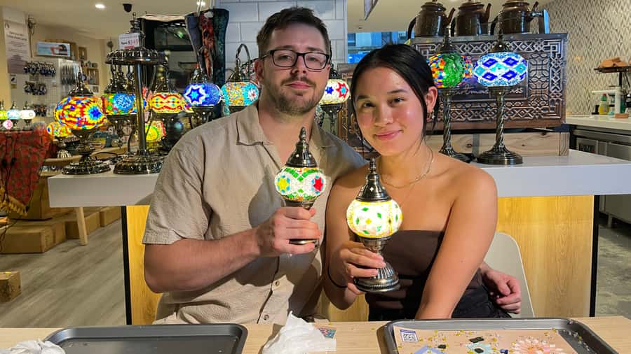 Sydney: Mosaic Art Classes - Turkish Lamp Workshop - Inside the Class: Glass Painting, Mosaics, and Tool Discipline