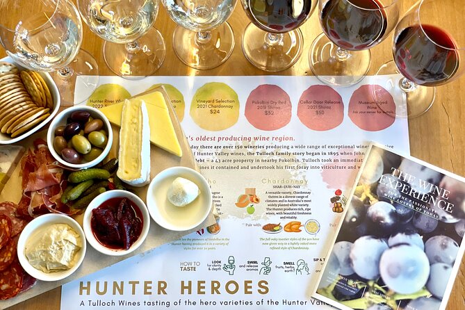 Tulloch Wines Hunter Heroes Wine Tasting with Local Cheese & Charcuterie Board - Hunter Heroes at Tulloch: what you taste in one focused hour