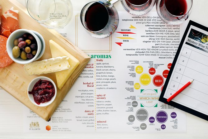 Tulloch Wines- Mystery Wine Tasting Experience with Local Cheese and Charcuterie - How the Mystery Works: Six Wines, Your Tasting Mat, and Real Guidance