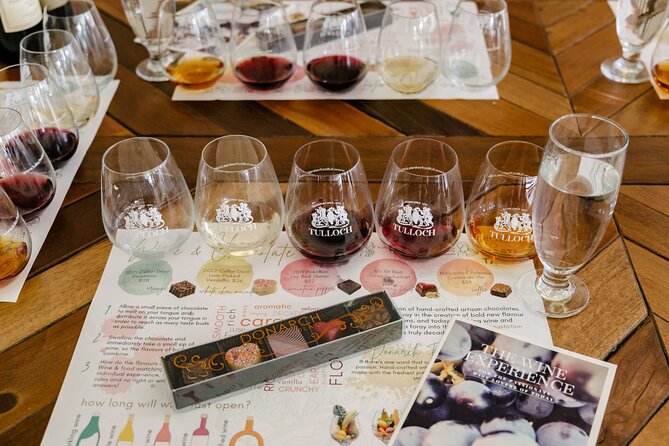 Tulloch Wines - Wine Tasting paired with Local Handmade Chocolates - Price and value: what $25.10 buys you